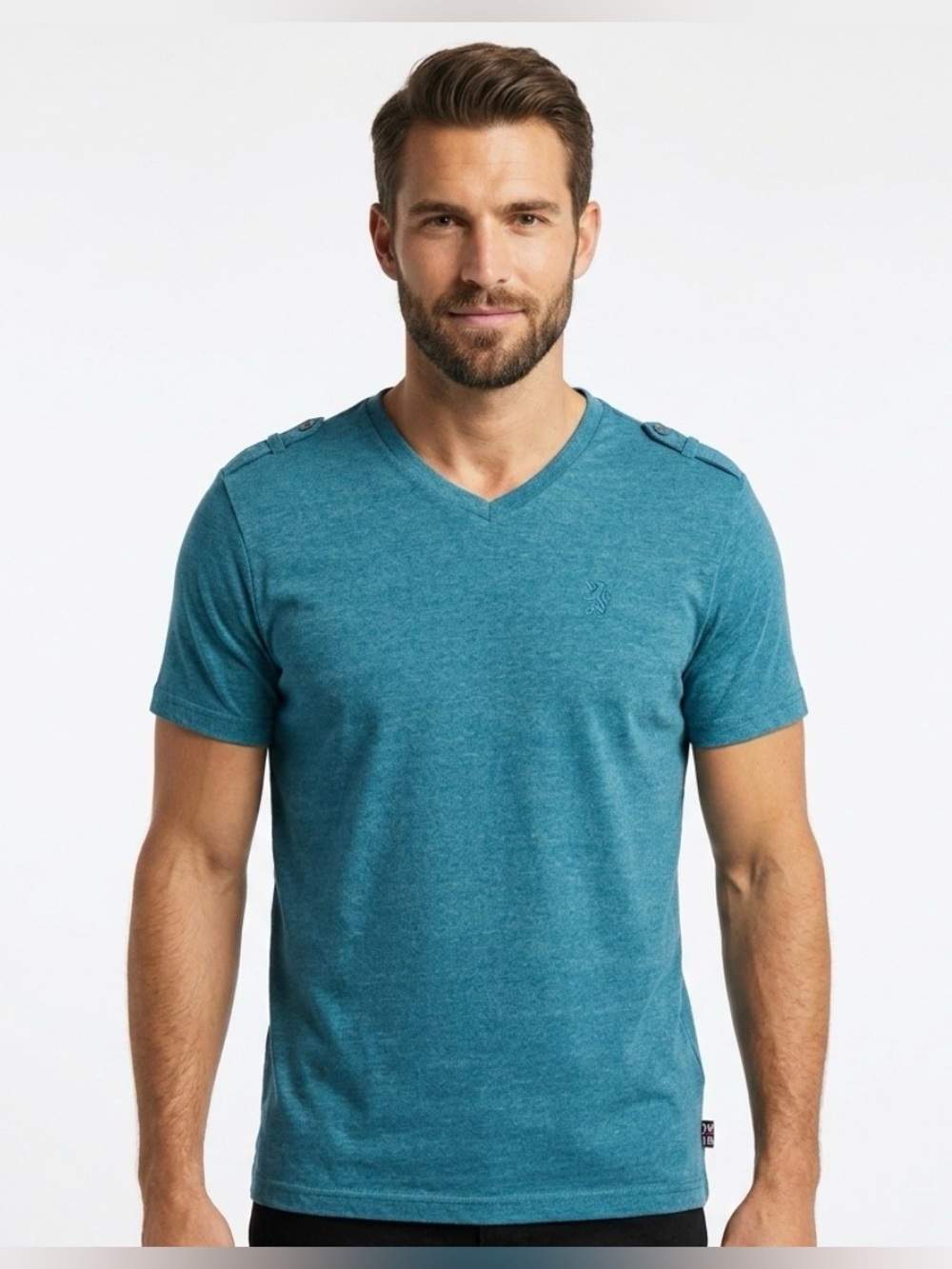English Laundry Teal Short Sleeve V-Neck T-Shirt Men’s Size L